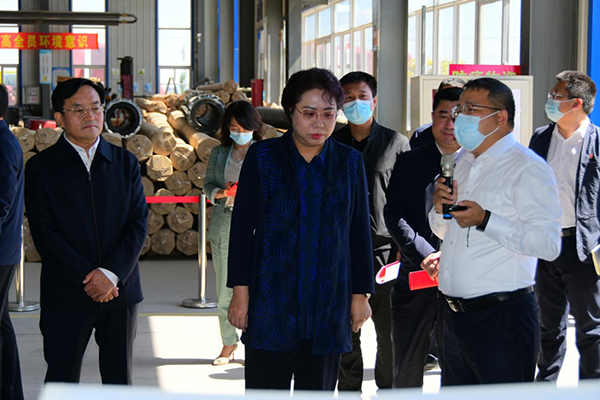 朝陽(yáng)市新任市委書(shū)記張淑萍及調(diào)研組領(lǐng)導(dǎo)蒞臨一諾環(huán)保產(chǎn)業(yè)園考察調(diào)研工作